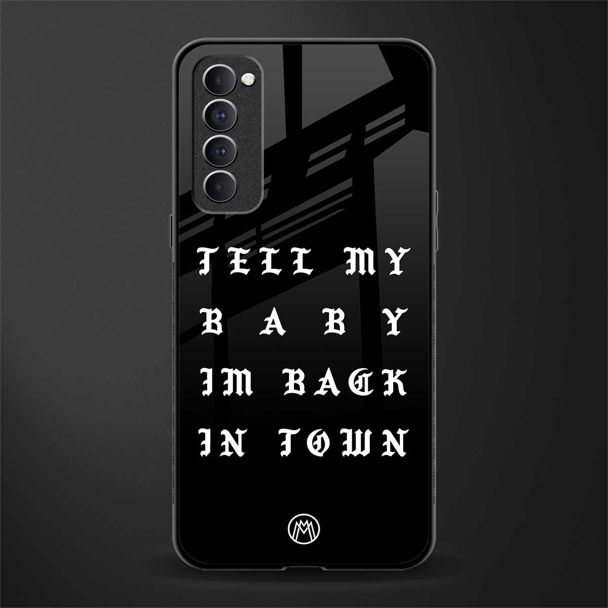 back in town glass case for oppo reno 4 pro image