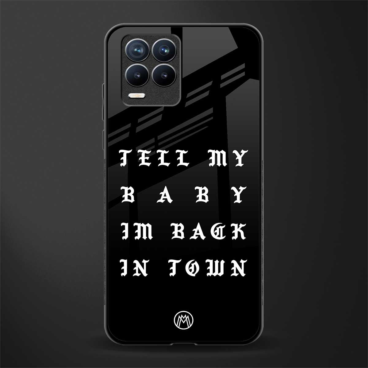 back in town glass case for realme 8 4g image