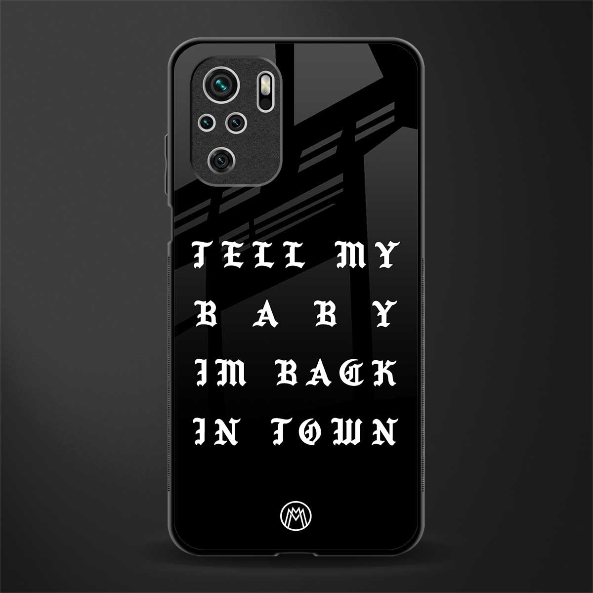 back in town glass case for redmi note 10 image
