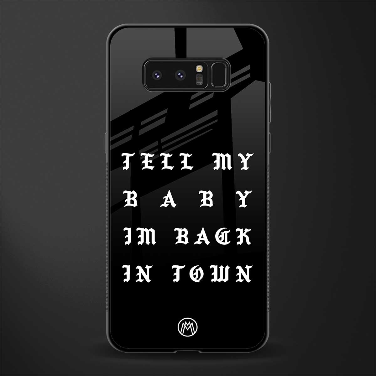 back in town glass case for samsung galaxy note 8 image