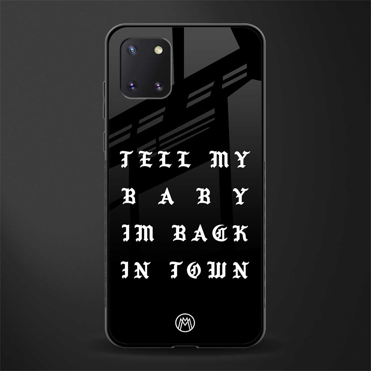 back in town glass case for samsung a81 image