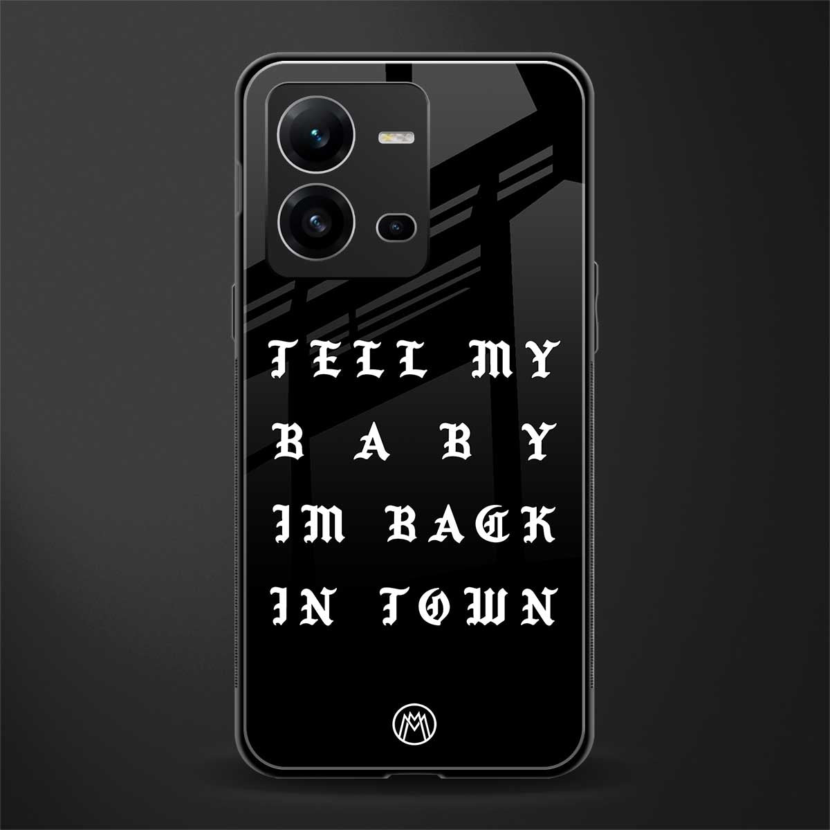 back in town back phone cover | glass case for vivo v25-5g