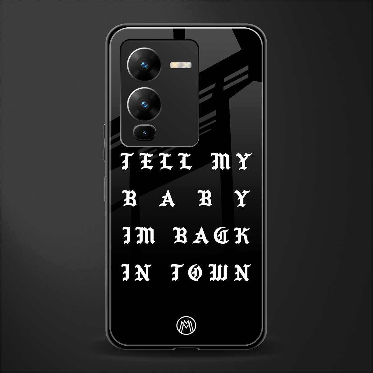 back in town back phone cover | glass case for vivo v25 pro 5g