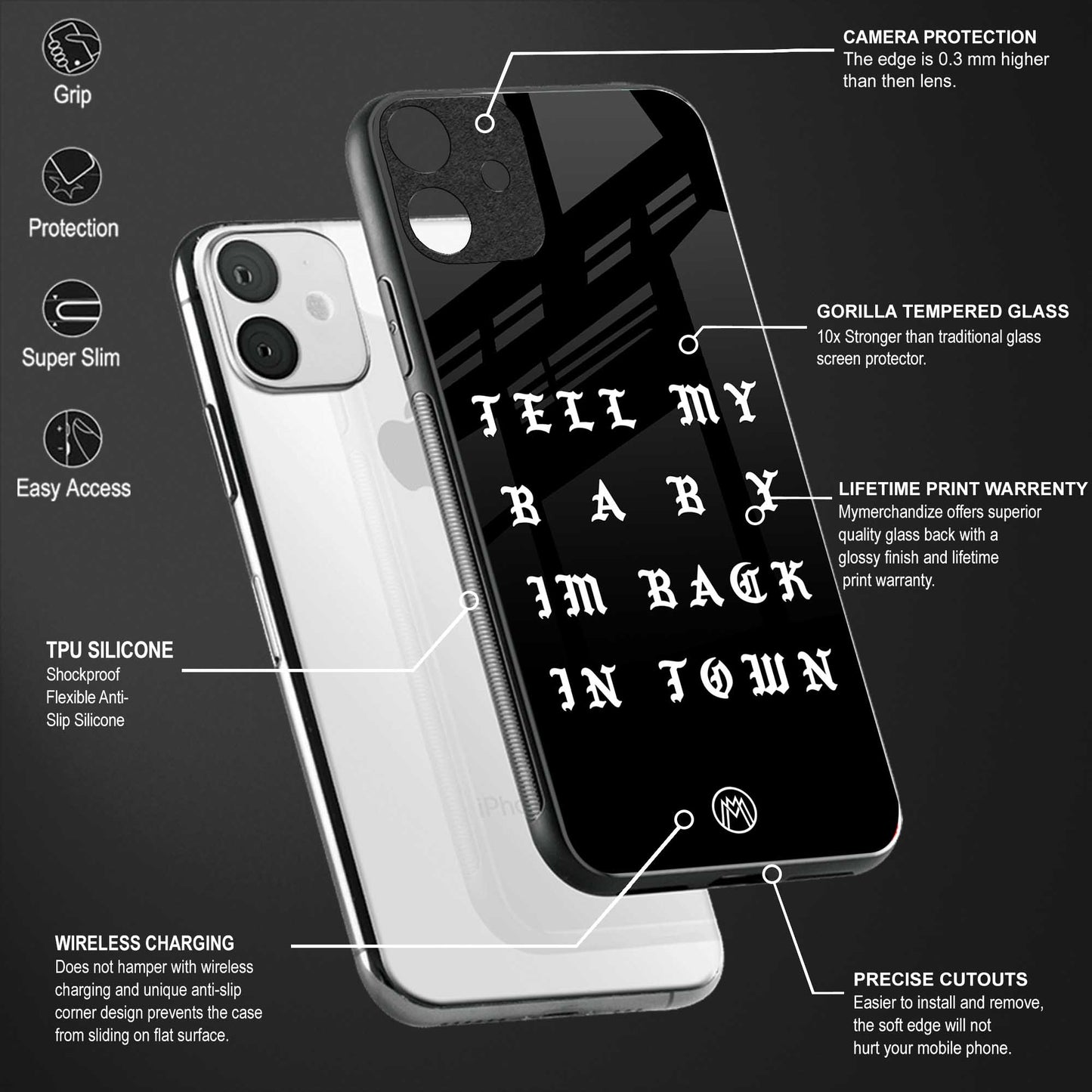 back in town glass case for realme narzo 20 image-4