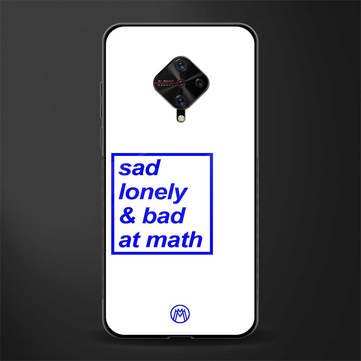 bad at math glass case for vivo s1 pro image