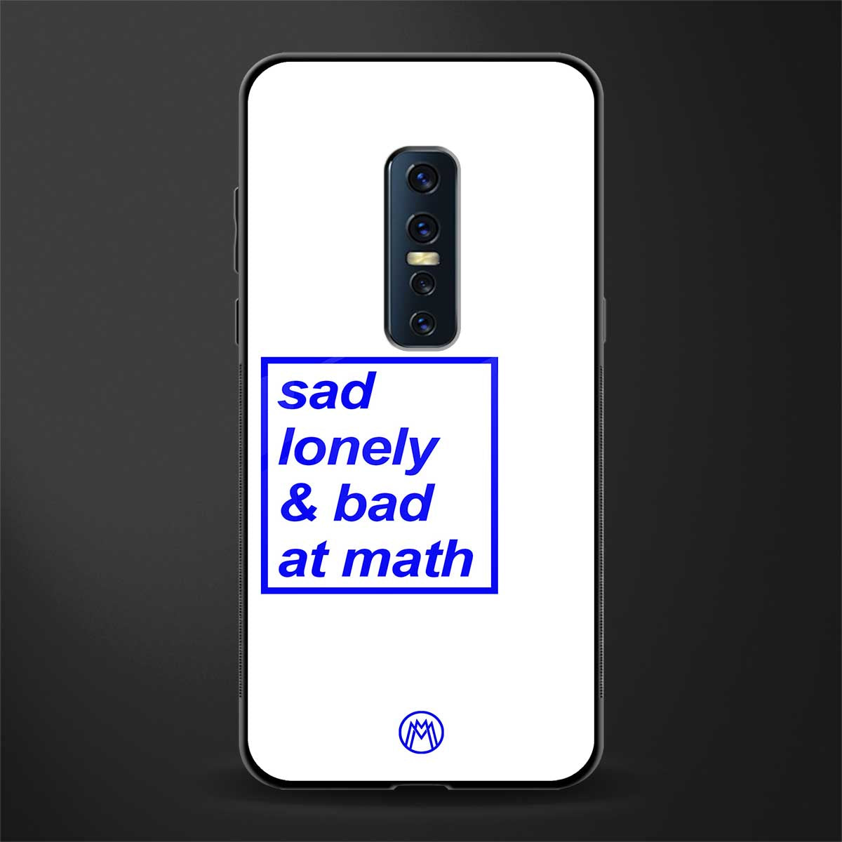 bad at math glass case for vivo v17 pro image
