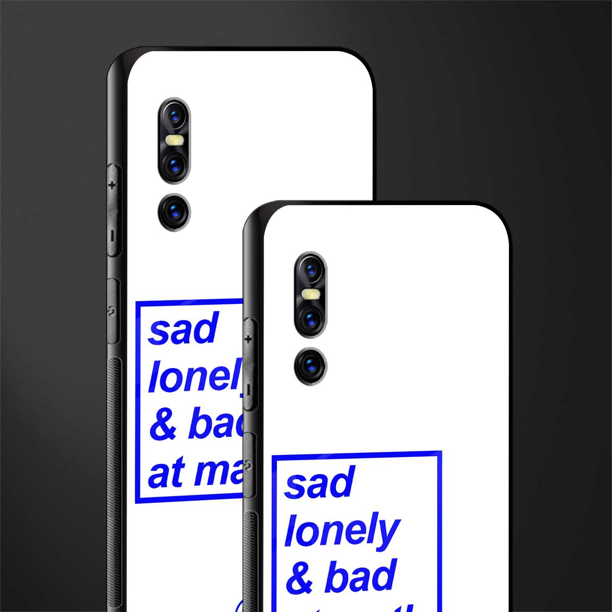 bad at math glass case for vivo v15 pro image-2