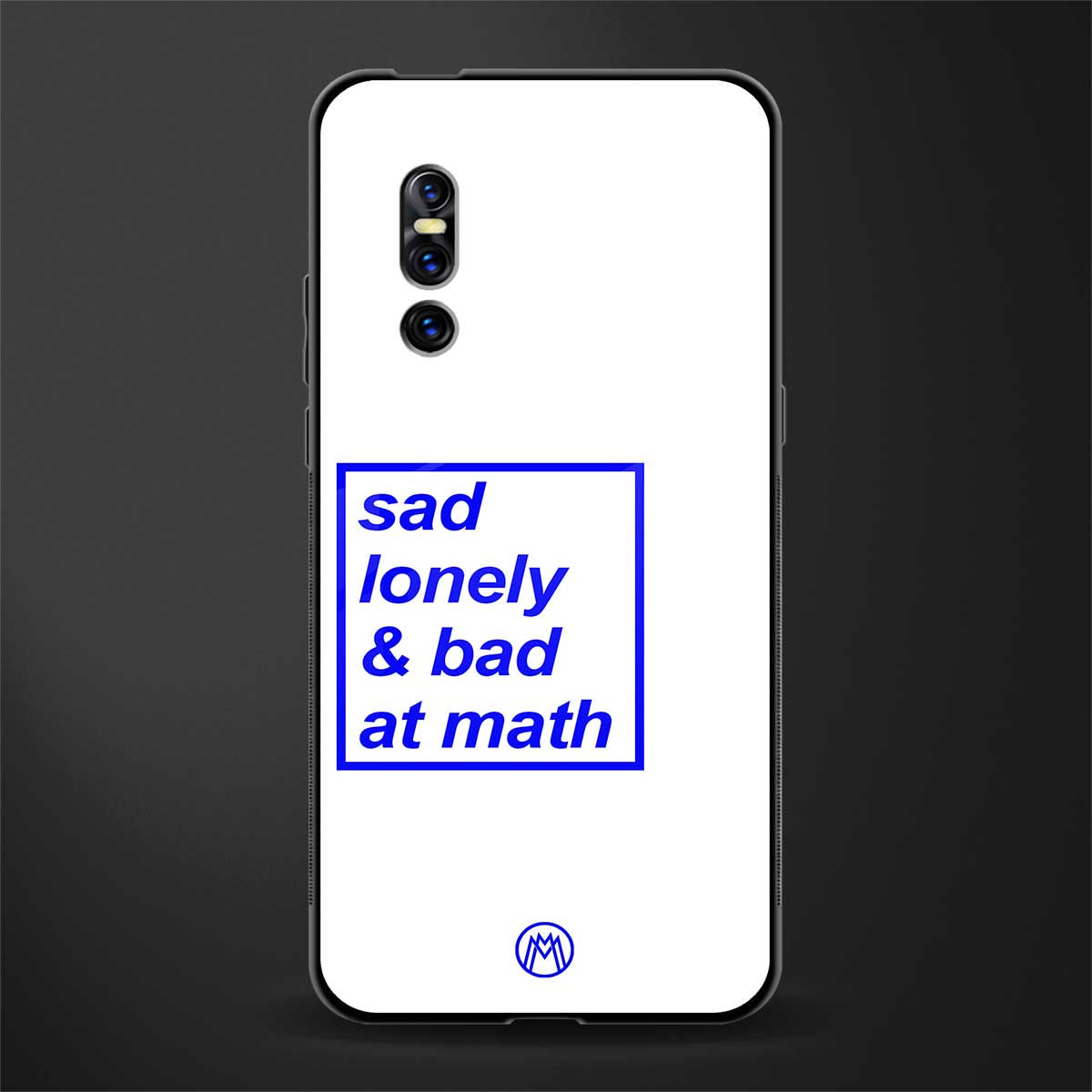 bad at math glass case for vivo v15 pro image