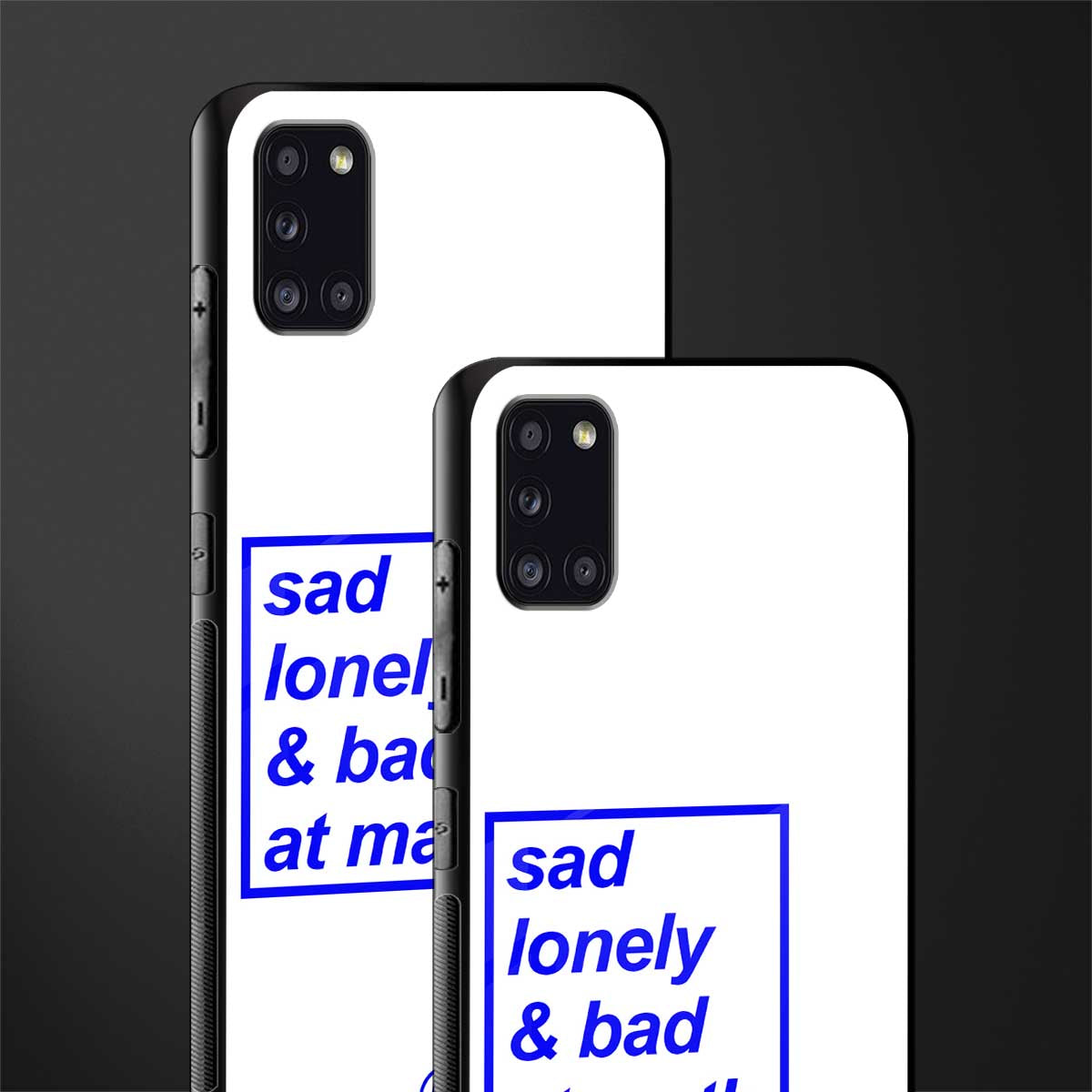 bad at math glass case for samsung galaxy a31 image-2