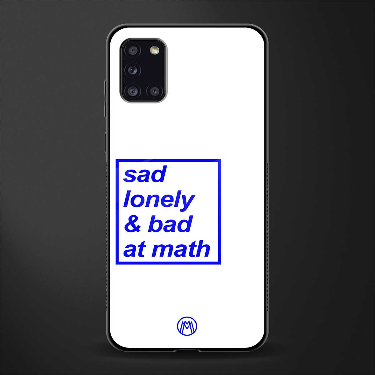 bad at math glass case for samsung galaxy a31 image