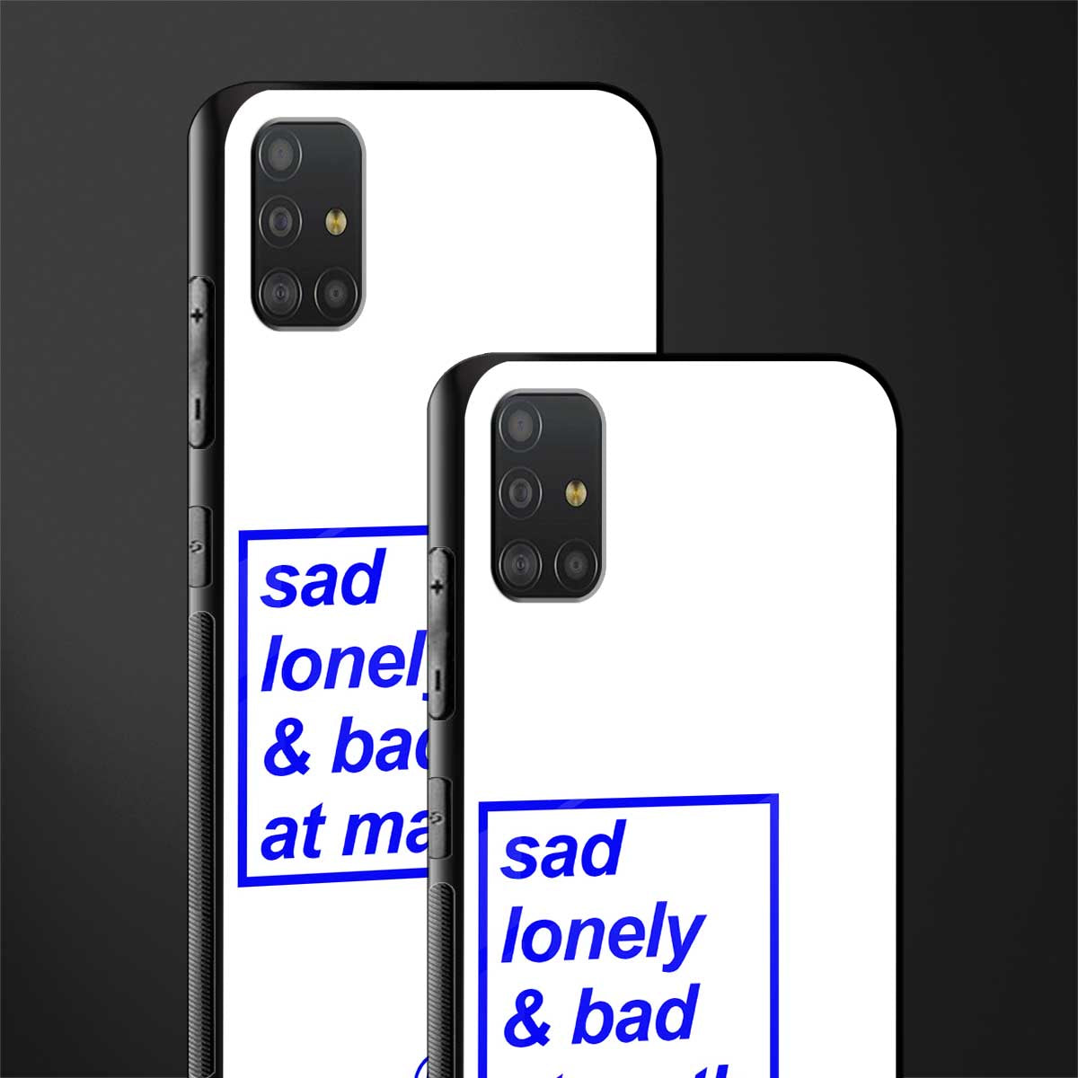 bad at math glass case for samsung galaxy a51 image-2