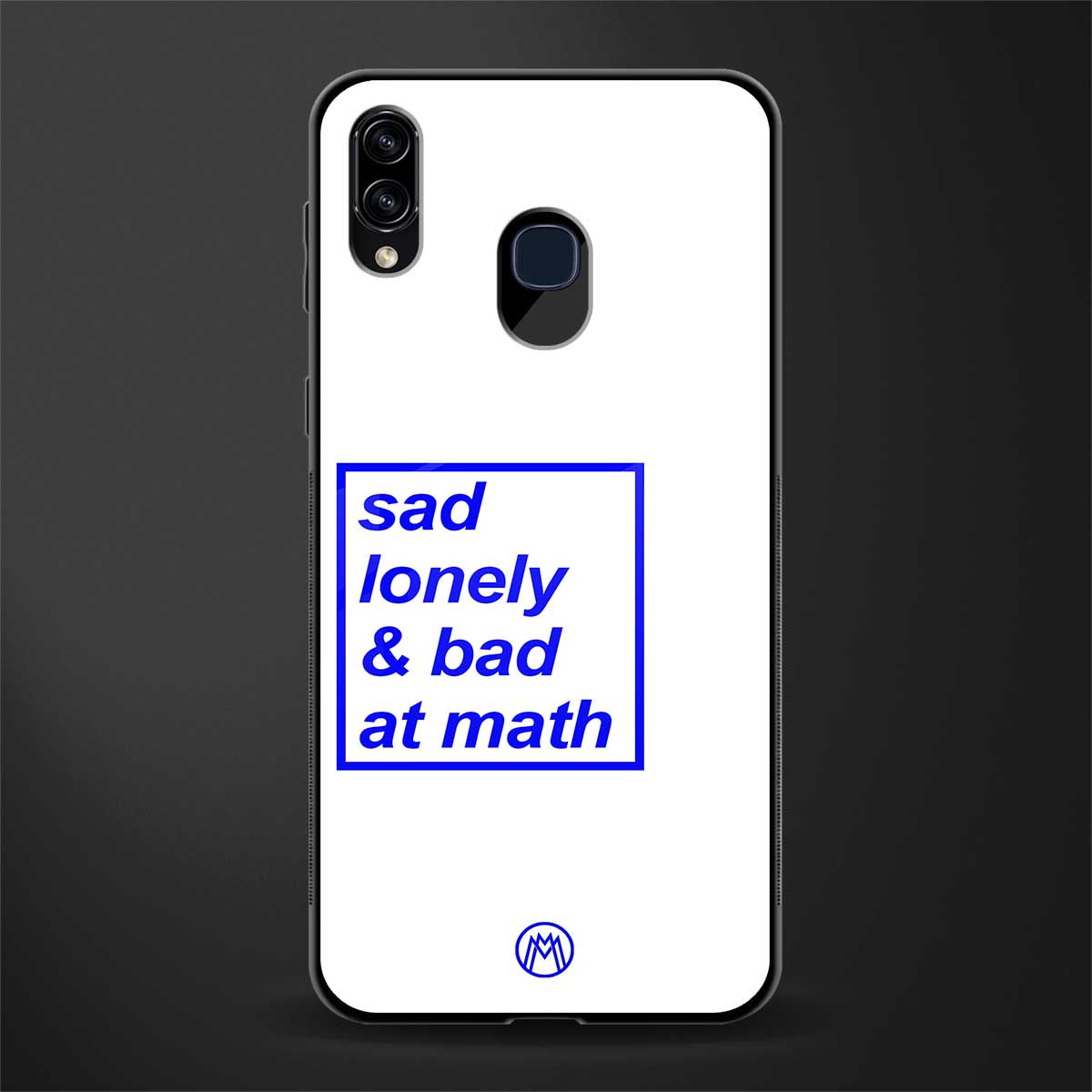 bad at math glass case for samsung galaxy a20 image