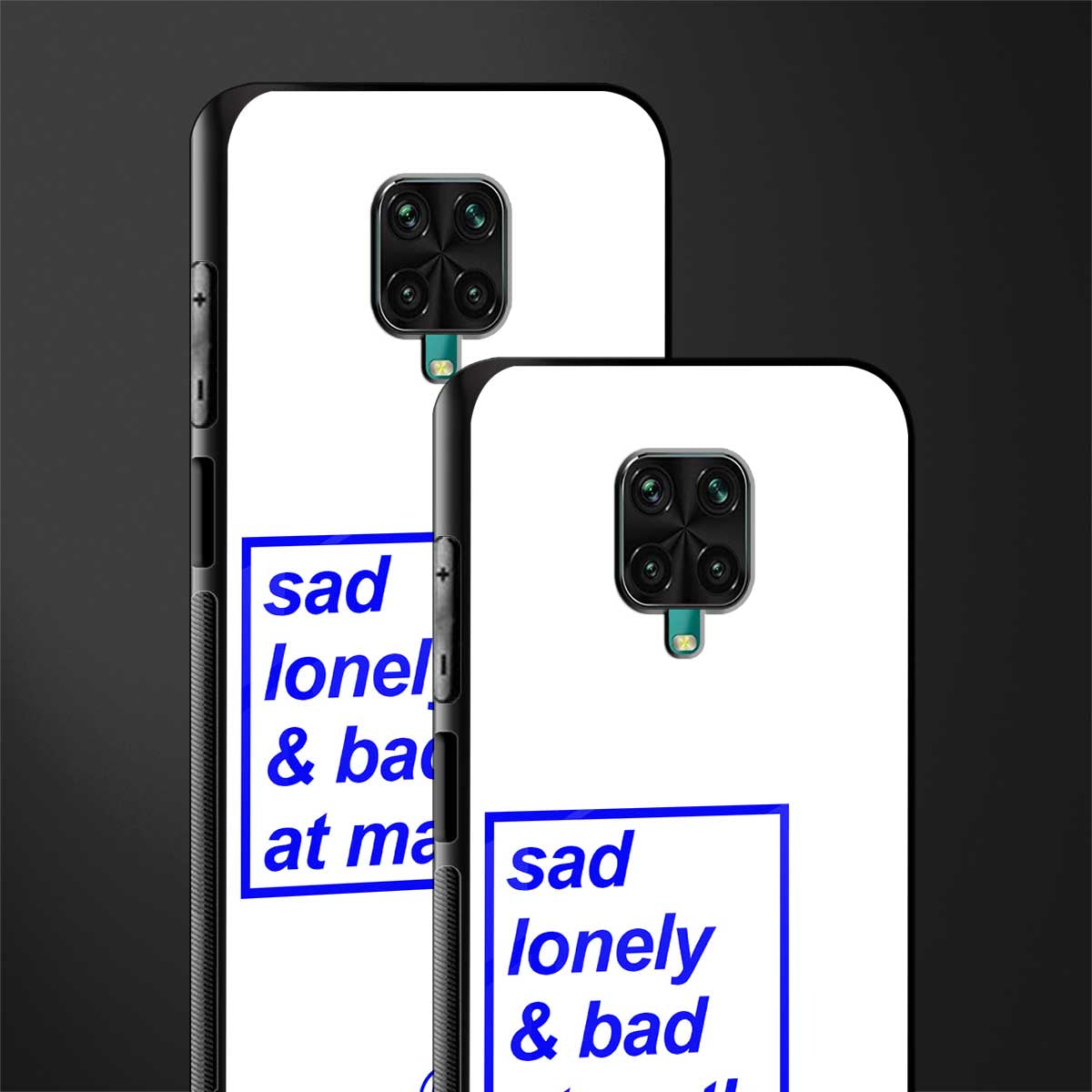 bad at math glass case for redmi note 9 pro max image-2