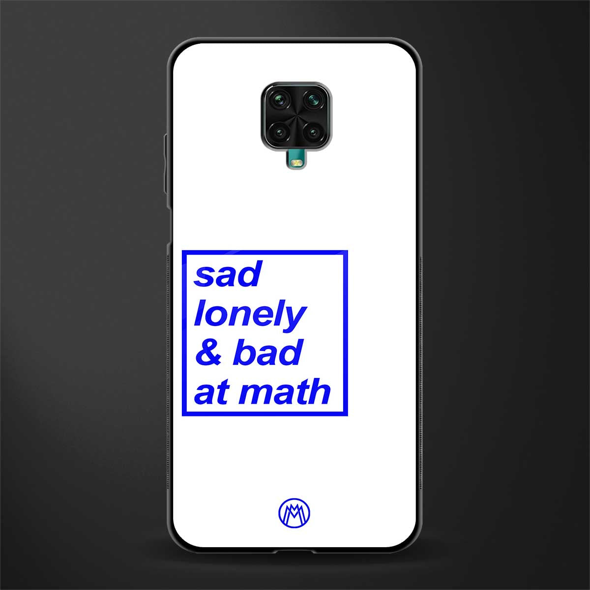 bad at math glass case for redmi note 9 pro max image