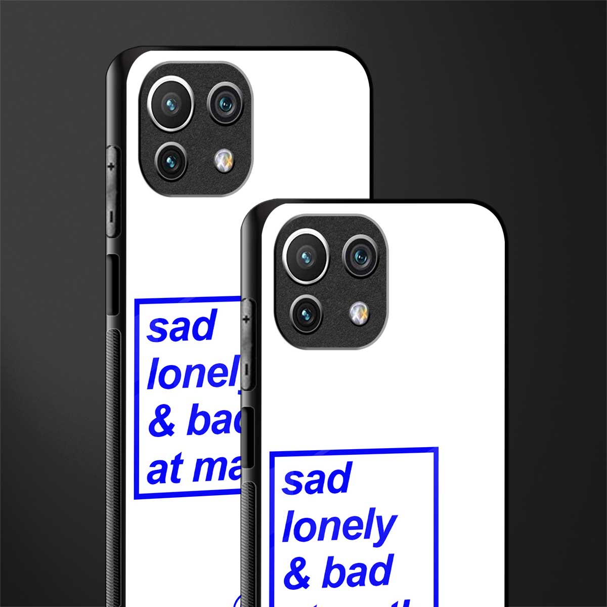 bad at math glass case for mi 11 lite image-2