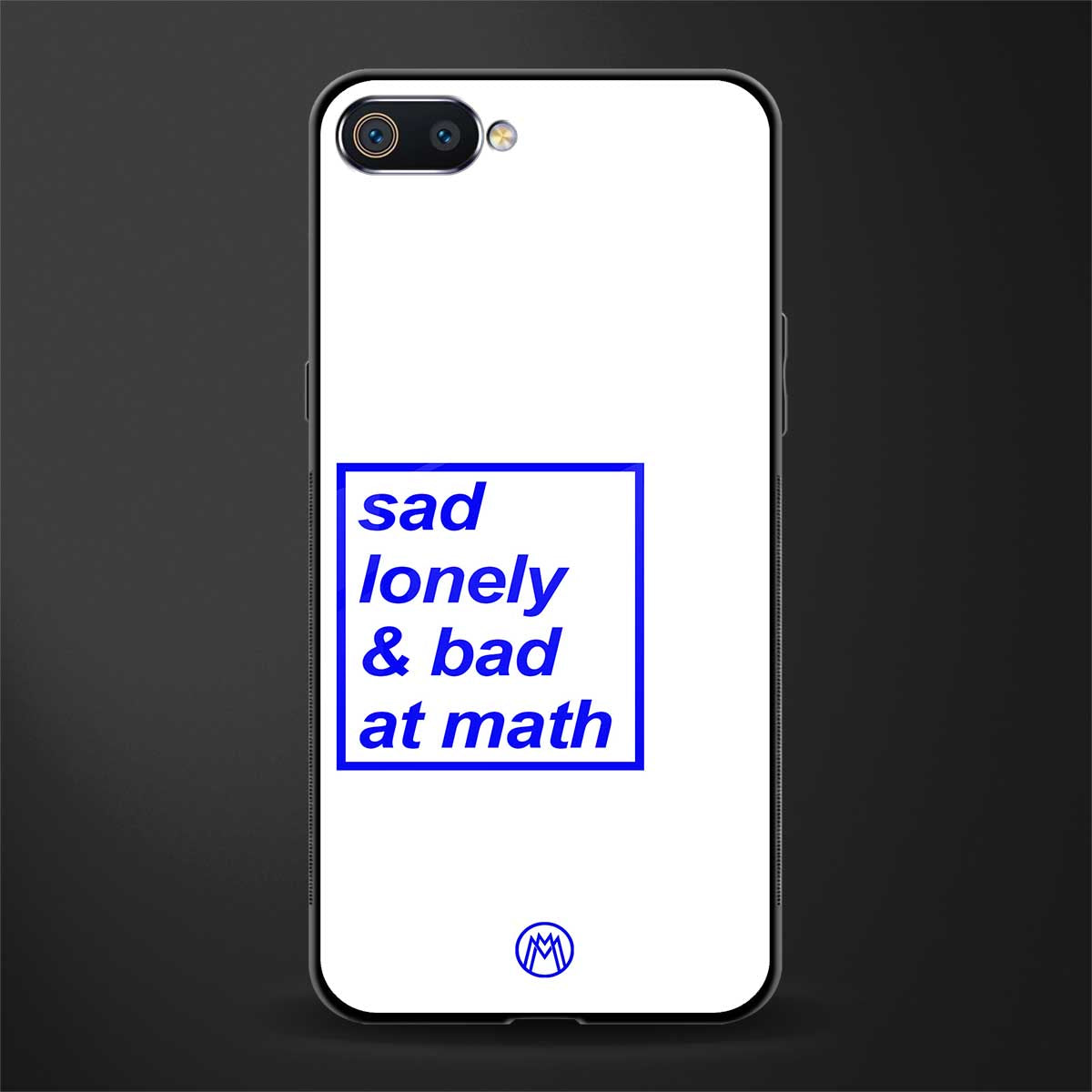 bad at math glass case for oppo a1k image