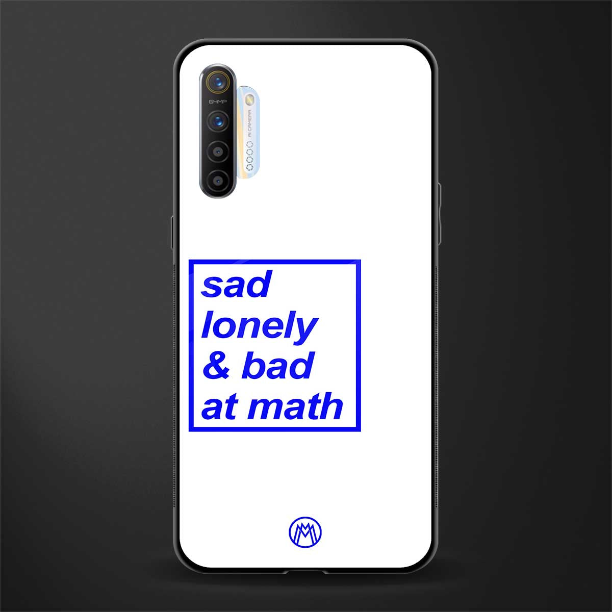 bad at math glass case for realme x2 image