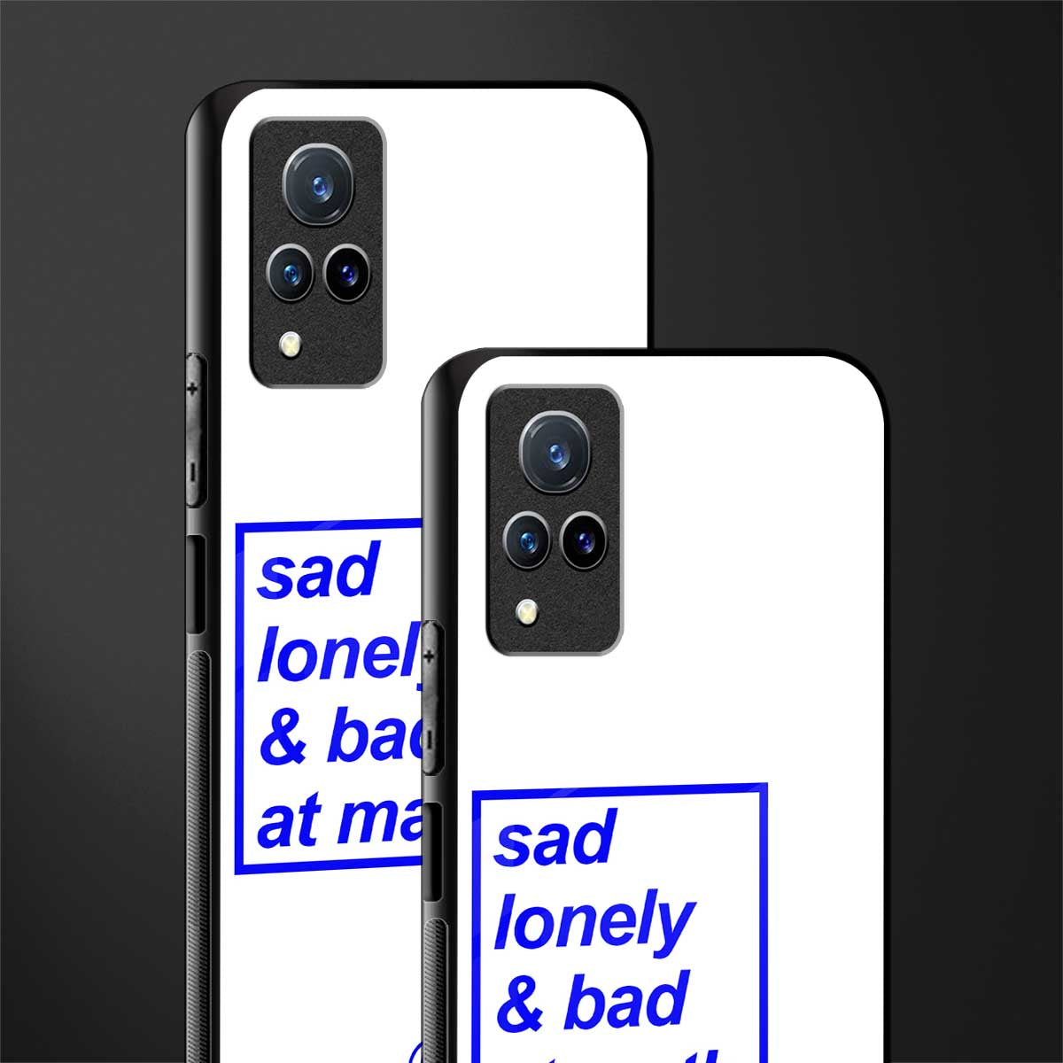 bad at math glass case for vivo v21 5g image-2