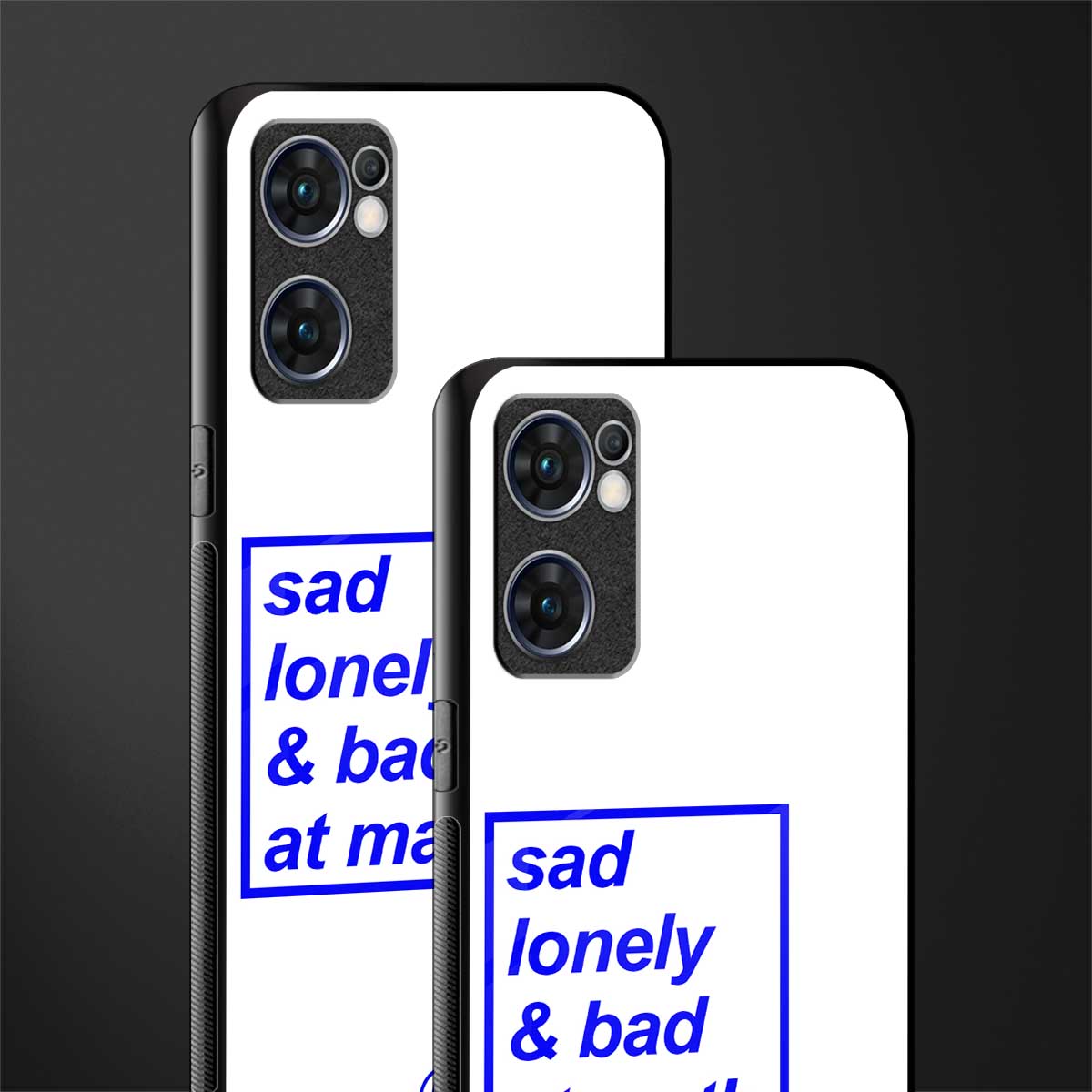 bad at math glass case for oppo reno7 5g image-2