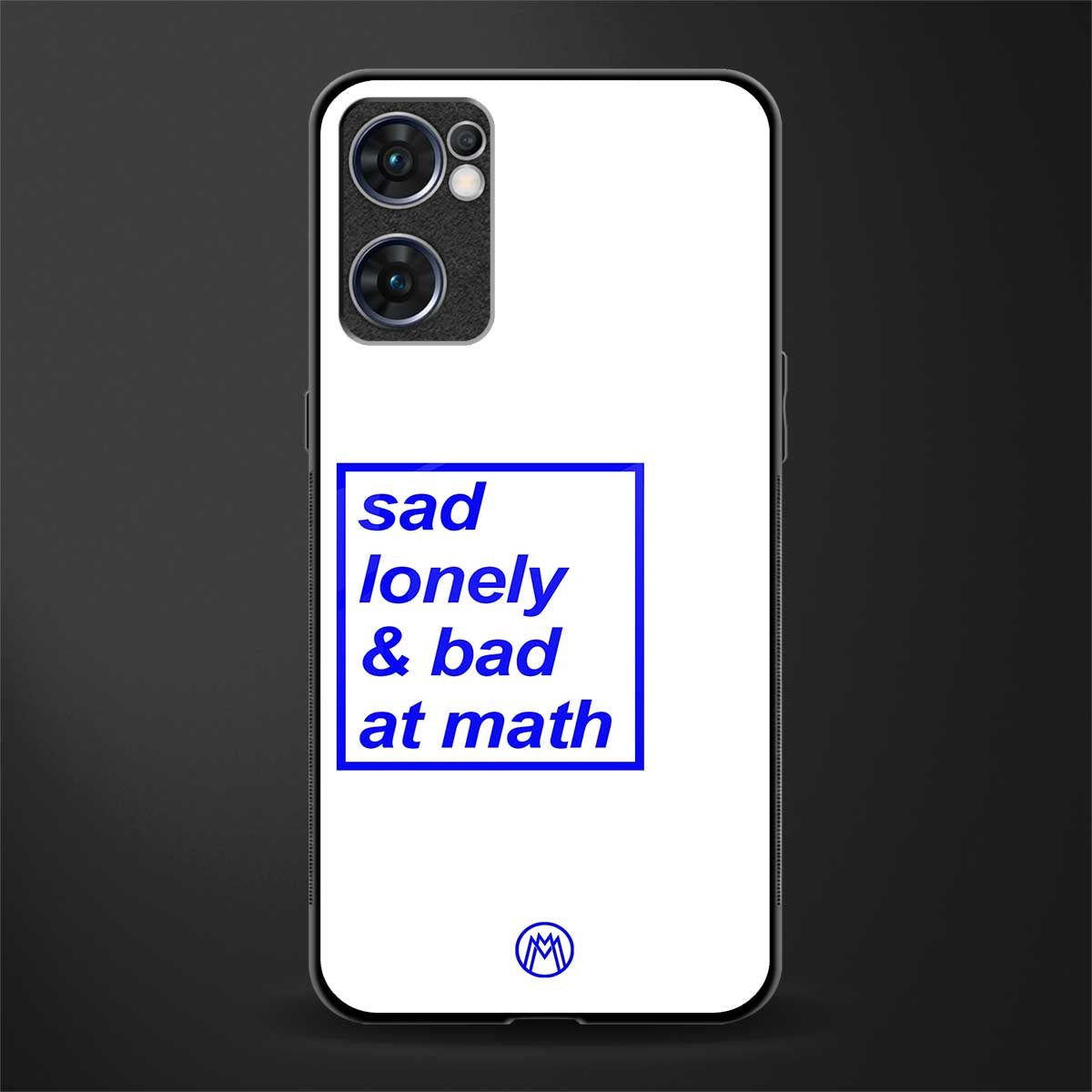 bad at math glass case for oppo reno7 5g image