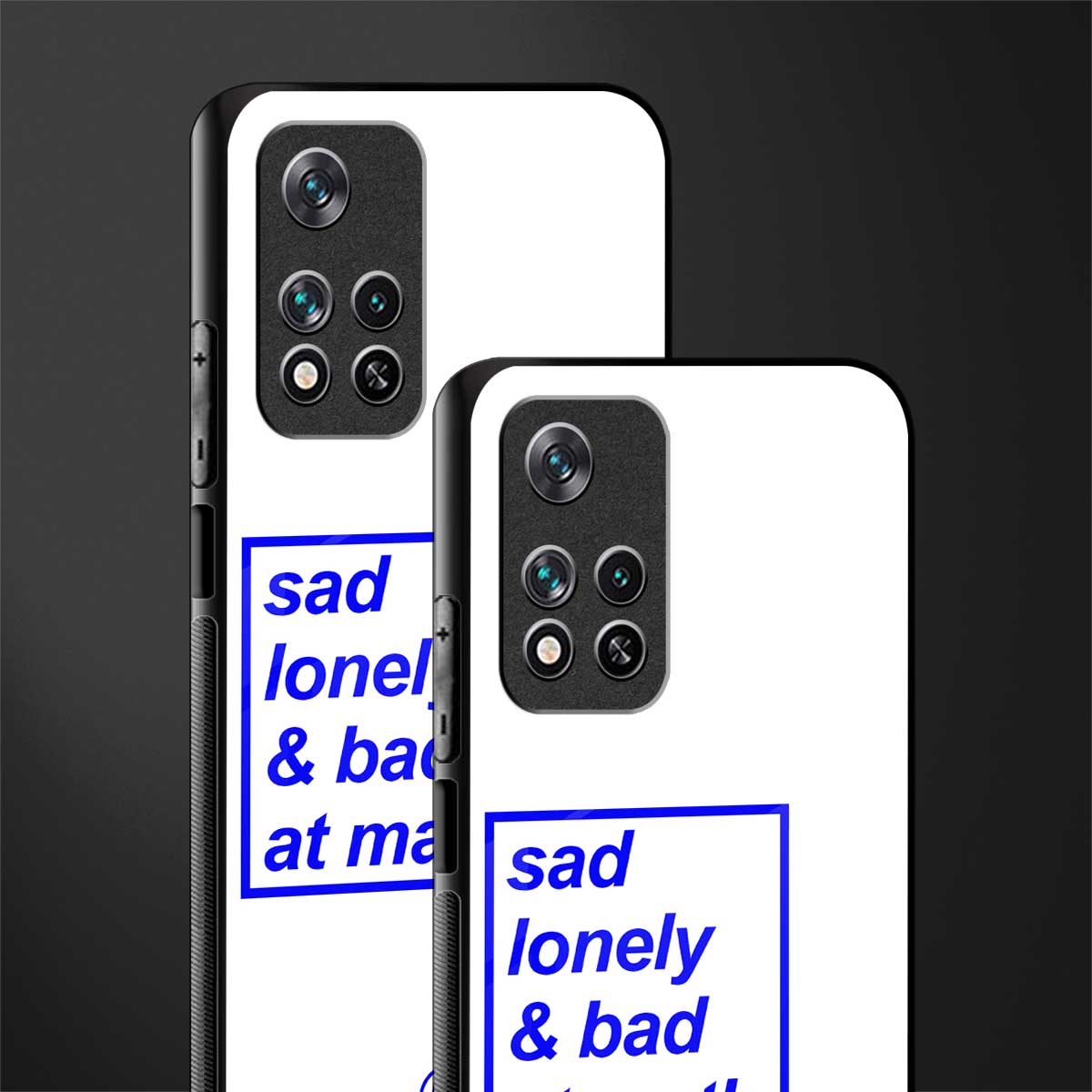 bad at math glass case for poco m4 pro 5g image-2