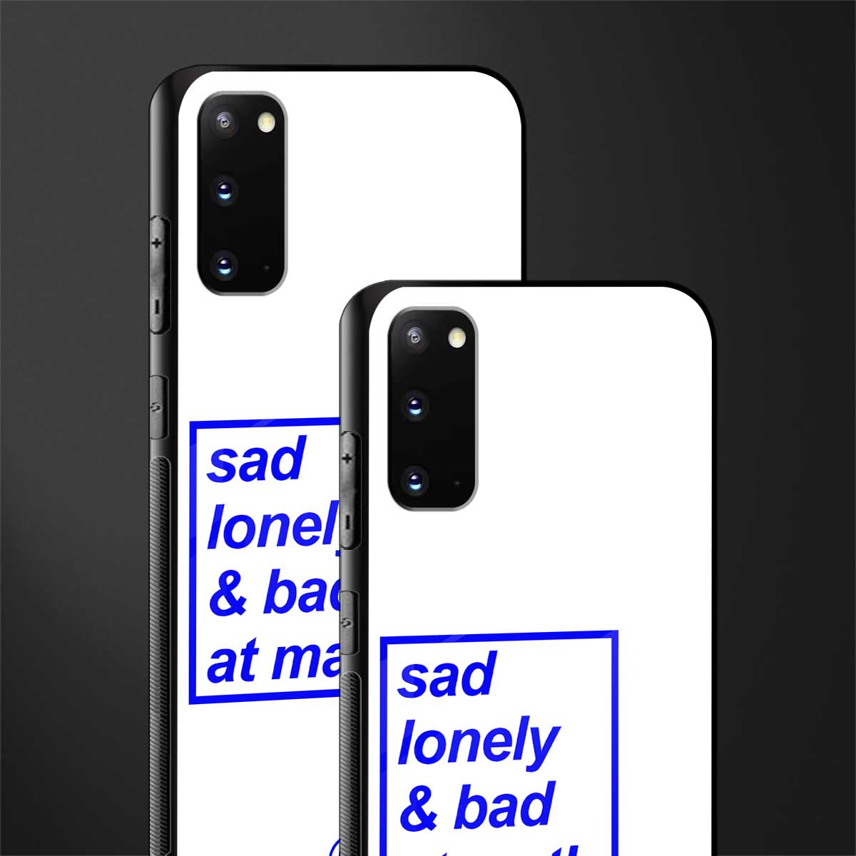 bad at math glass case for samsung galaxy s20 image-2