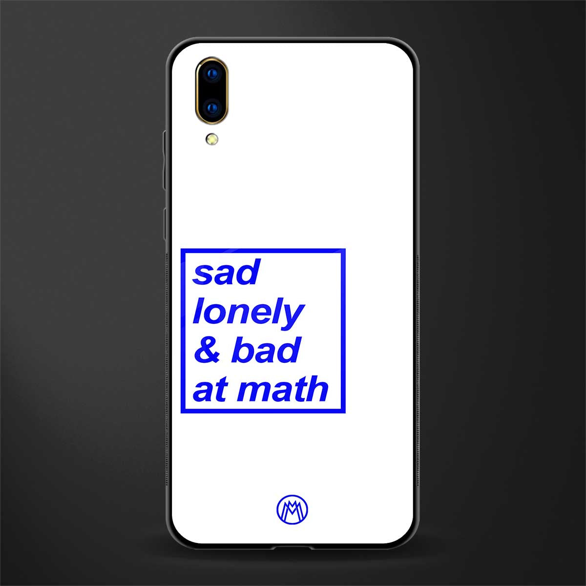 bad at math glass case for vivo v11 pro image