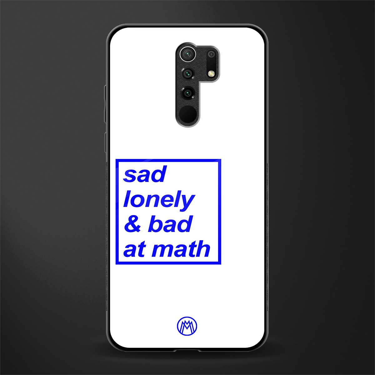 bad at math glass case for poco m2 reloaded image