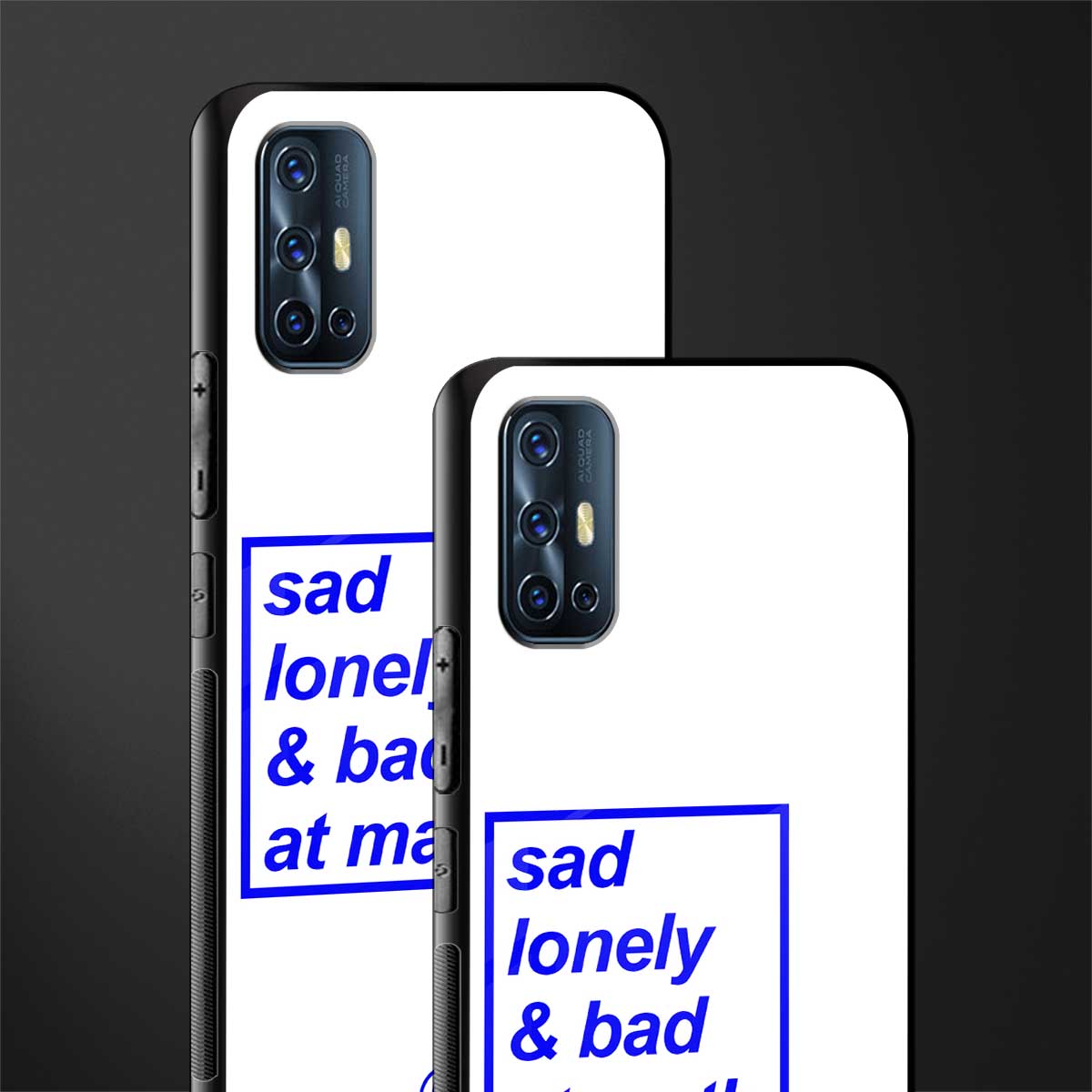bad at math glass case for vivo v17 image-2
