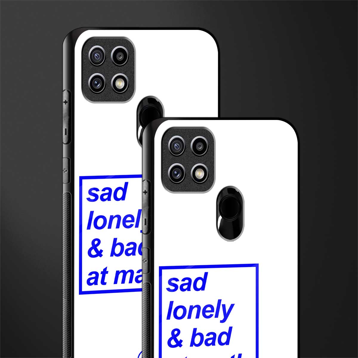 bad at math glass case for oppo a15 image-2
