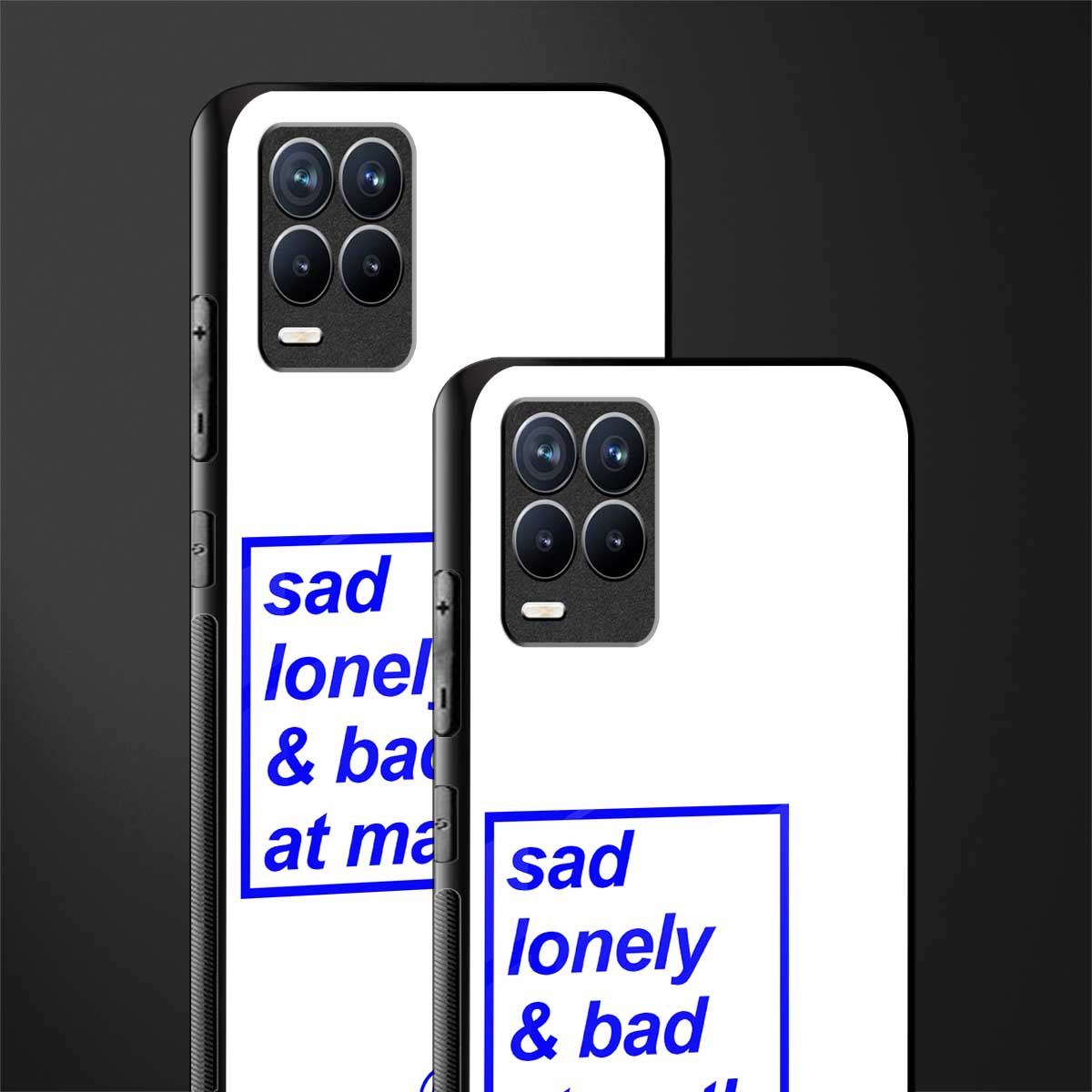 bad at math glass case for realme 8 4g image-2