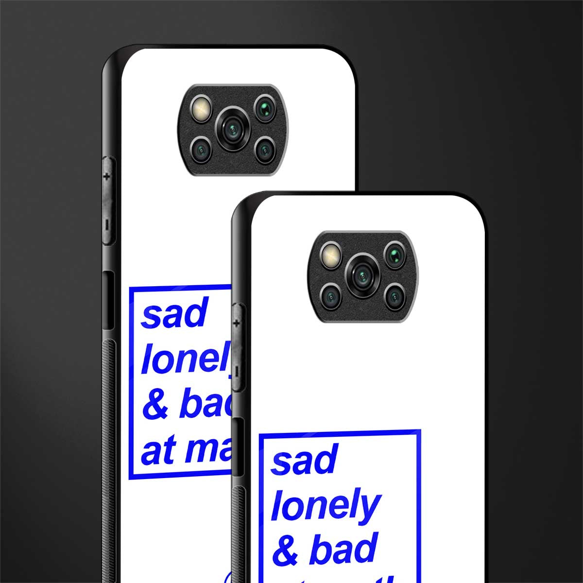 bad at math glass case for poco x3 image-2