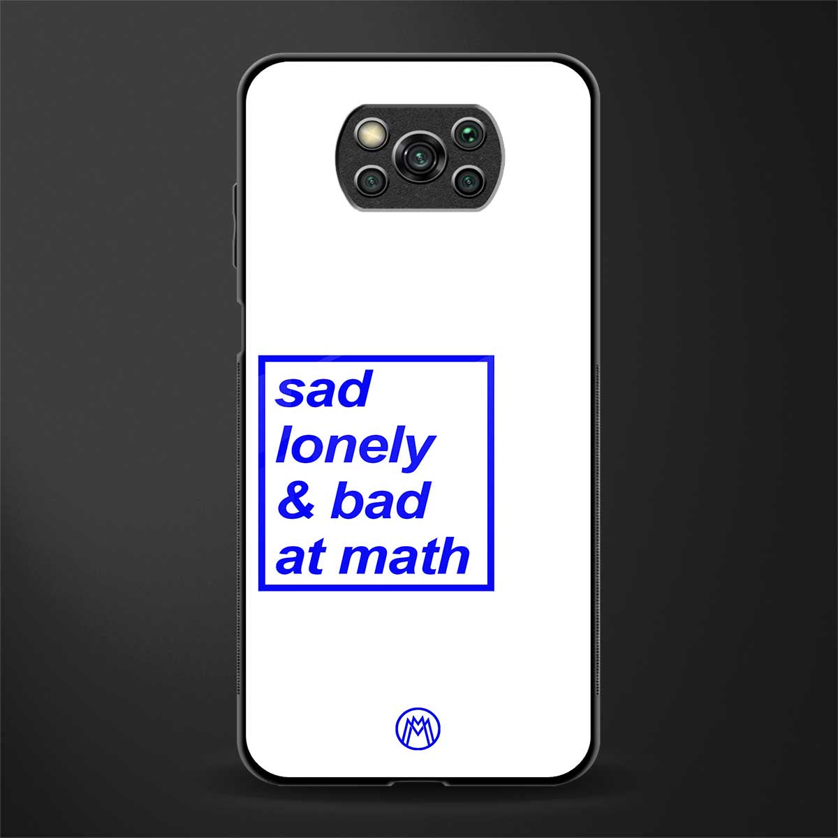 bad at math glass case for poco x3 image