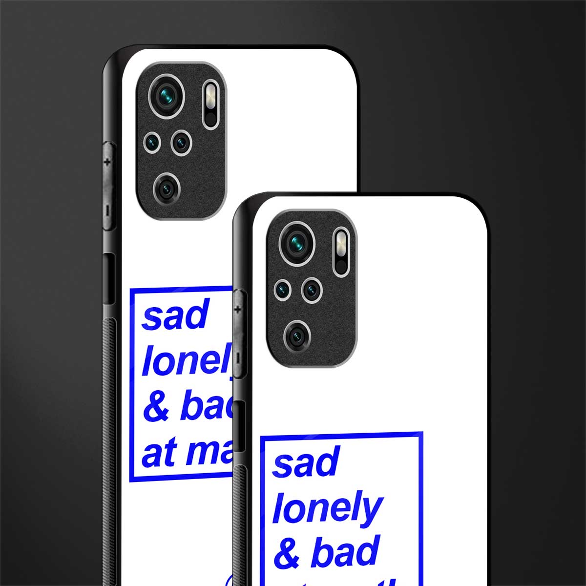 bad at math glass case for redmi note 10s image-2