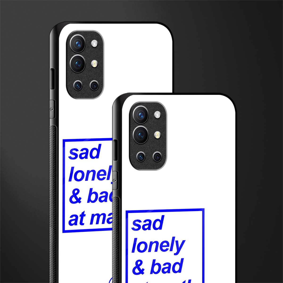 bad at math glass case for oneplus 9r image-2