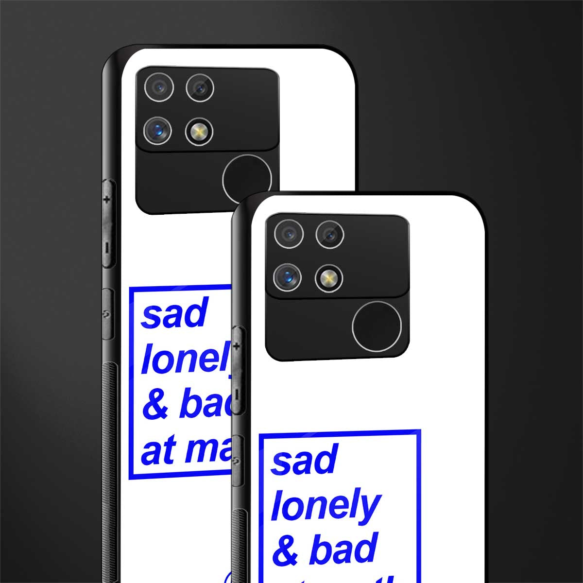 bad at math back phone cover | glass case for realme narzo 50a
