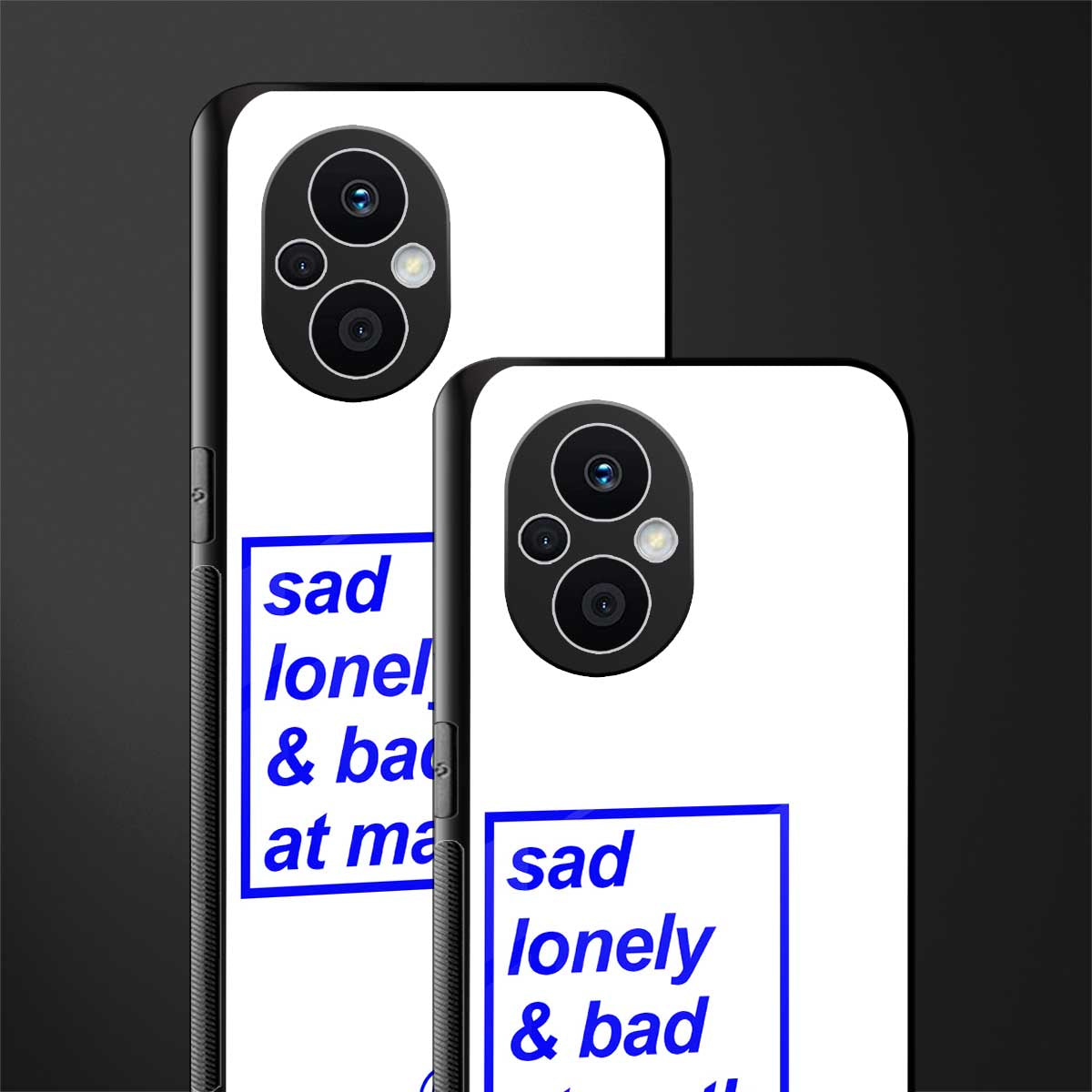 bad at math back phone cover | glass case for oppo f21 pro 5g