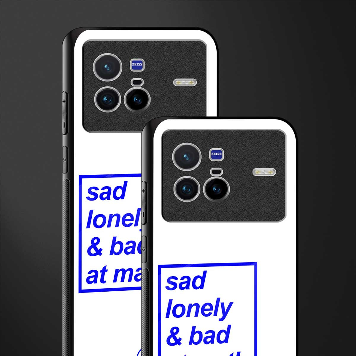 bad at math glass case for vivo x80 image-2