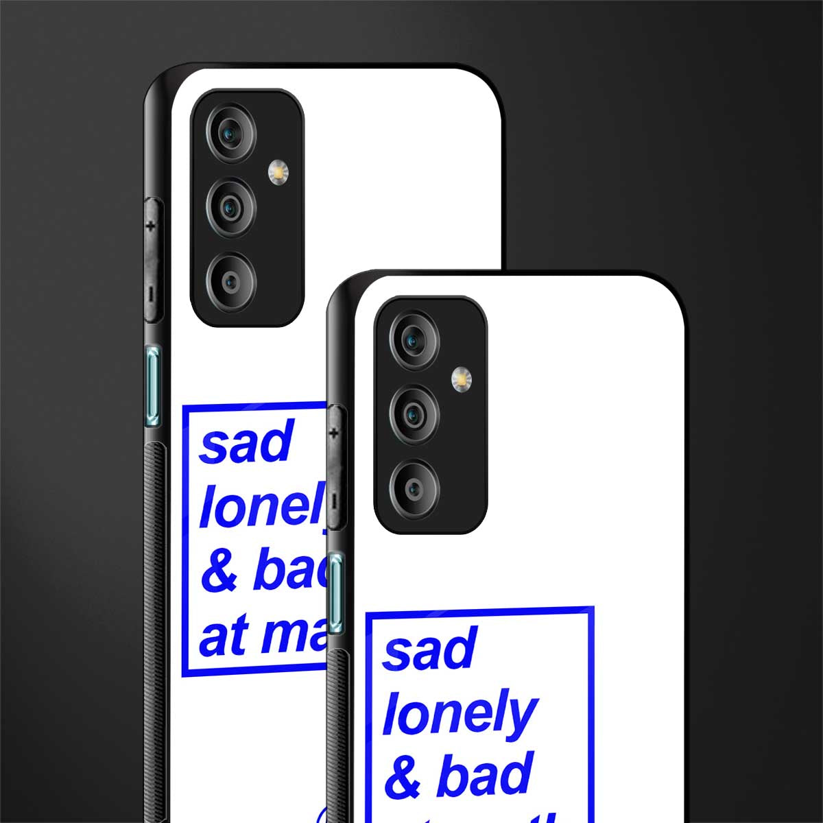 bad at math back phone cover | glass case for samsung galaxy f23 5g