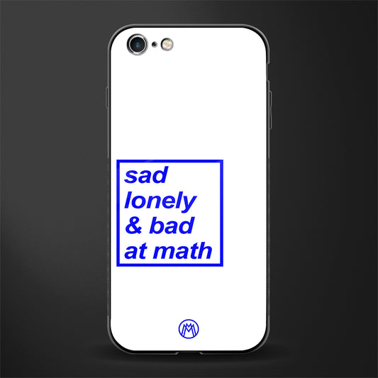 bad at math glass case for iphone 6 image