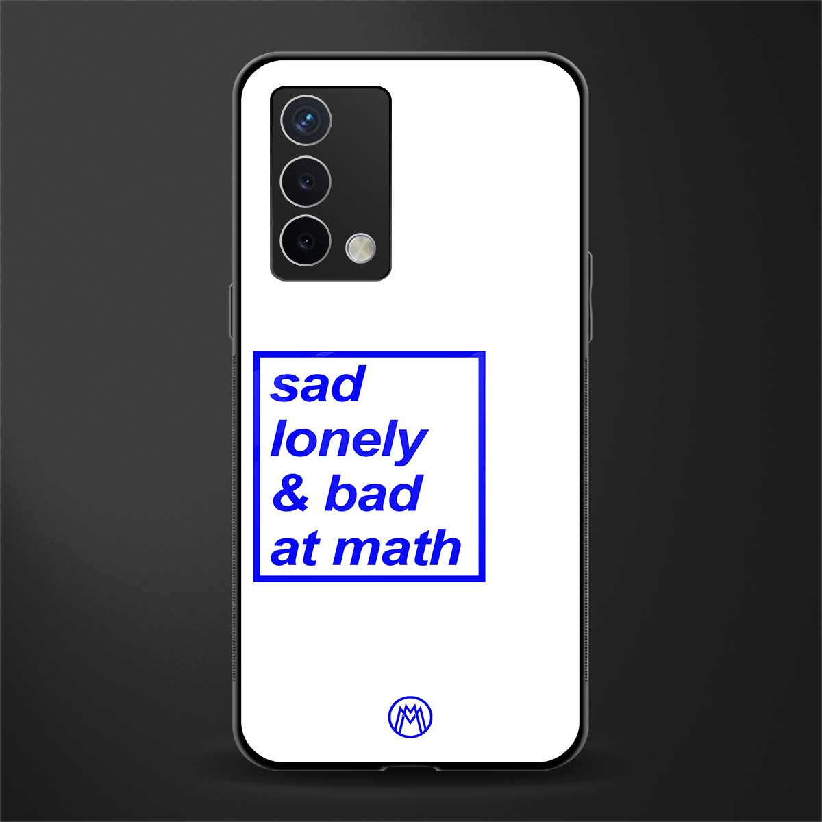 bad at math back phone cover | glass case for oppo a74 4g