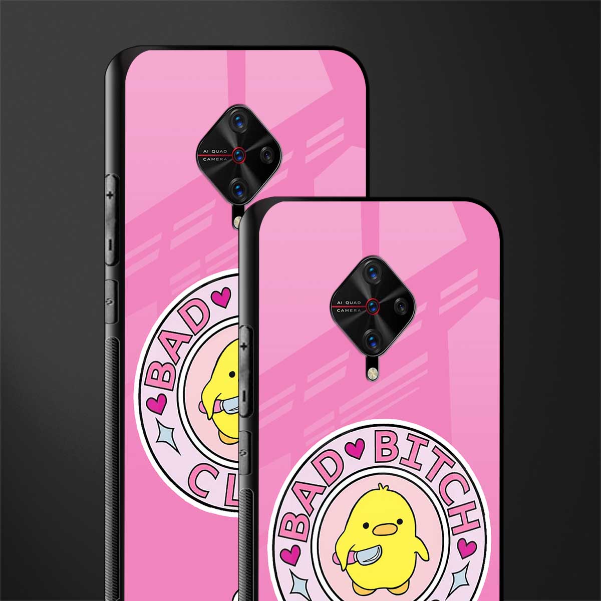 bad bitch club glass case for vivo s1 pro image-2