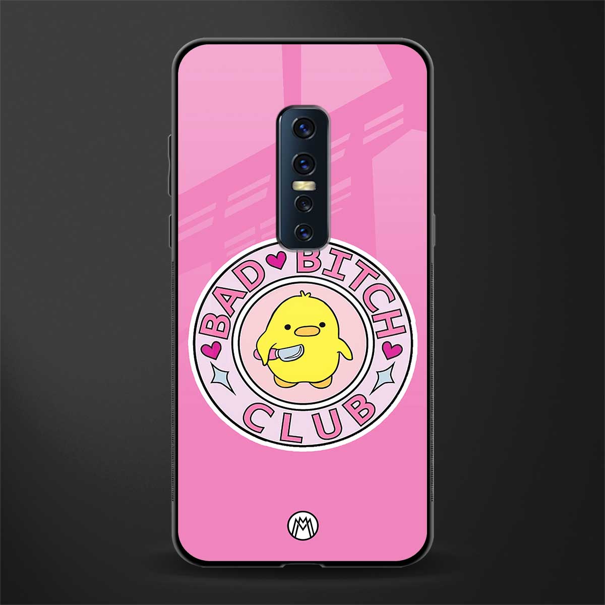 bad bitch club glass case for vivo v17 pro image