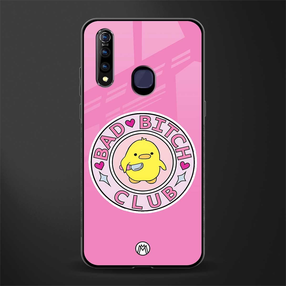 bad bitch club glass case for vivo z1 pro image