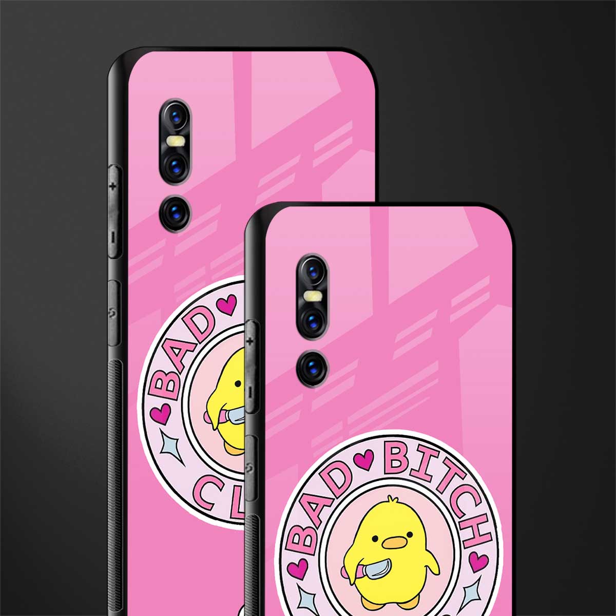 bad bitch club glass case for vivo v15 pro image-2