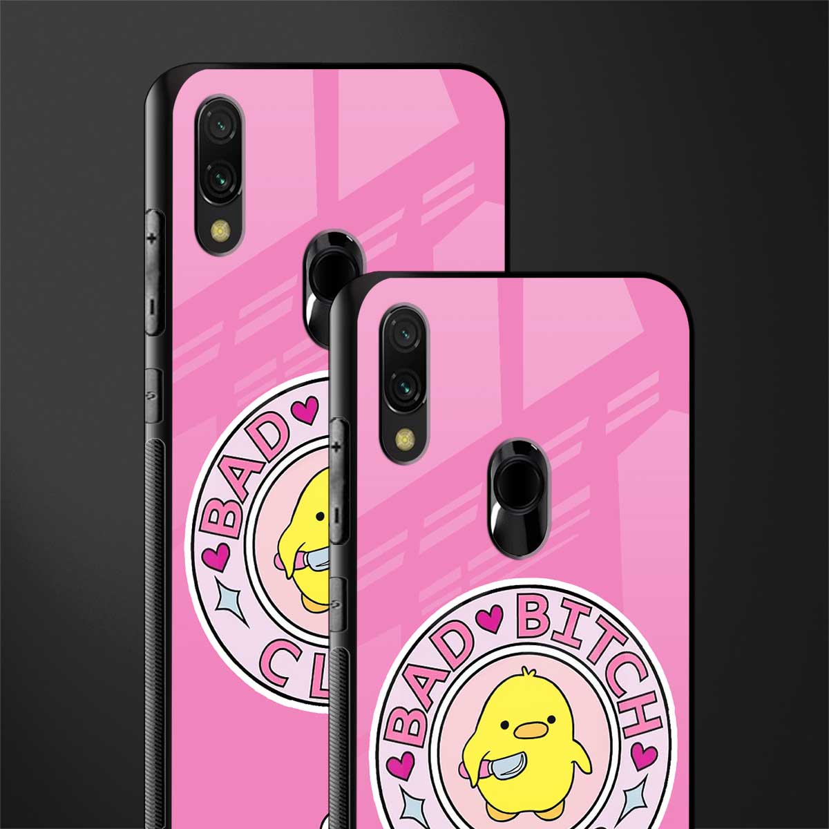 bad bitch club glass case for redmi y3 image-2