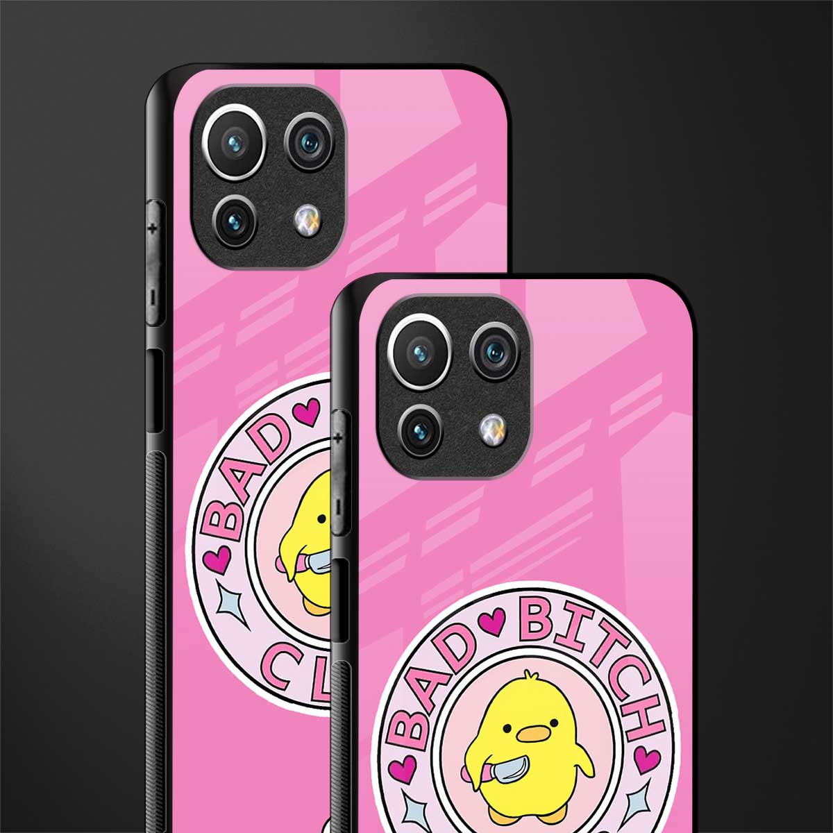 bad bitch club glass case for mi 11 lite image-2