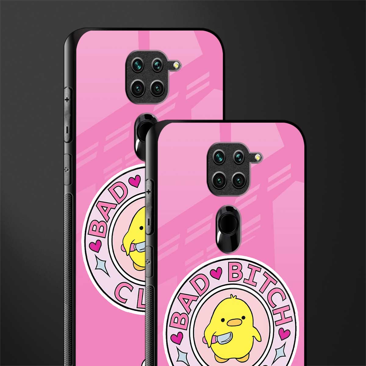 bad bitch club glass case for redmi note 9 image-2