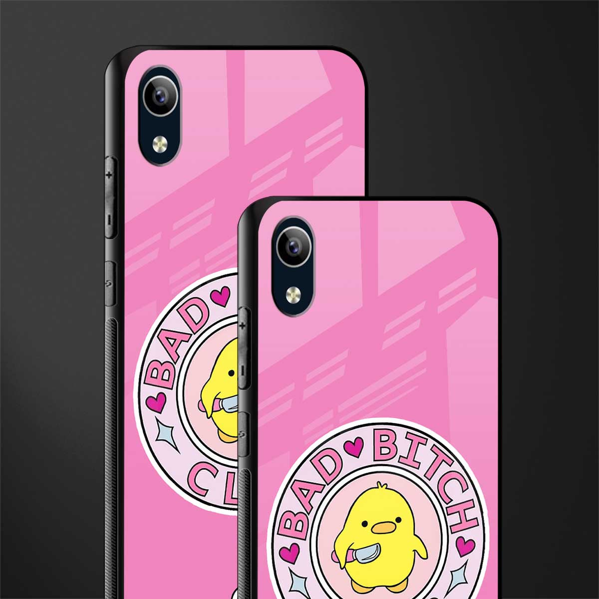 bad bitch club glass case for vivo y90 image-2