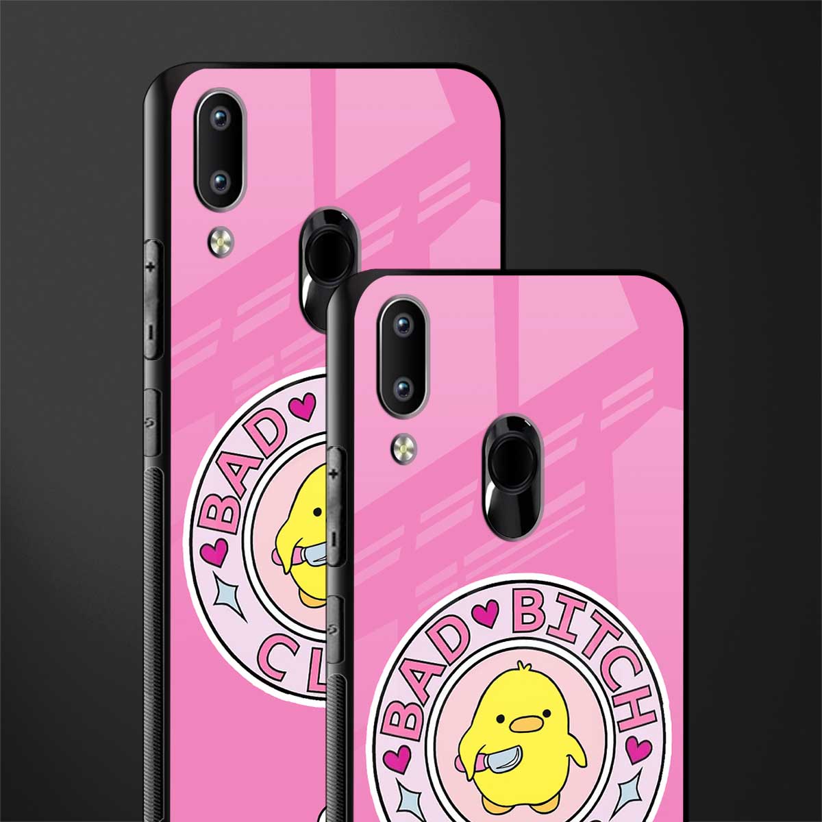 bad bitch club glass case for vivo y91 image-2